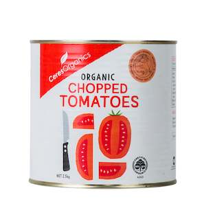 Health food wholesaling: Tomatoes Chopped Organic - 2.5kg