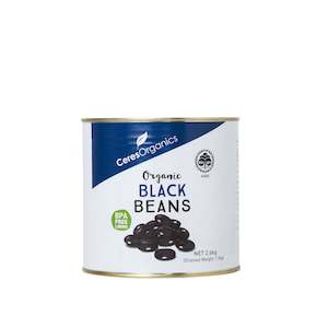 Health food wholesaling: Black Beans In Water Canned Organic - 2.6kg