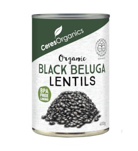 Organic Black Beluga Lentils - 400g