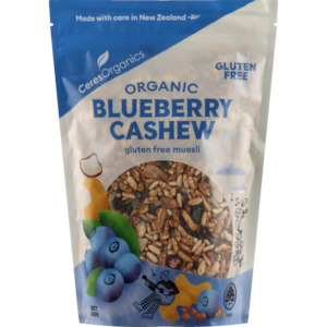 Health food wholesaling: Organic Blueberry Cashew Gluten Free Muesli - 400g