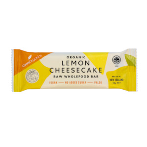 Organic Lemon Cheesecake, Raw Wholefood Bar - 50g