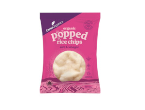 Health food wholesaling: Organic Popped Rice Chips, Salt & Vinegar - 100g