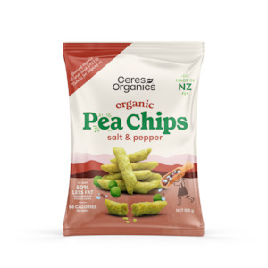 Health food wholesaling: Organic Pea Chips, Salt & Pepper - 100g