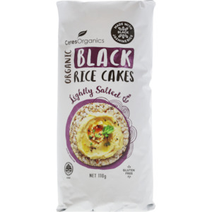 Organic Black Rice Cakes, Lightly Salted - 110g