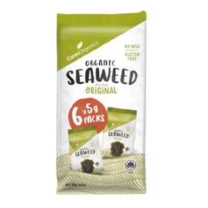 Organic Roasted Seaweed Multipack, Original - 6 x 5g