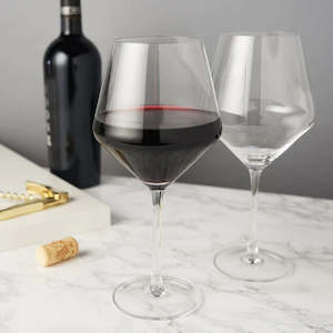 Rae Crystal Burgundy Glasses (Set 2)