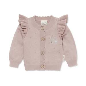 Aster and Oak Mauve Pink Knit Cardigan