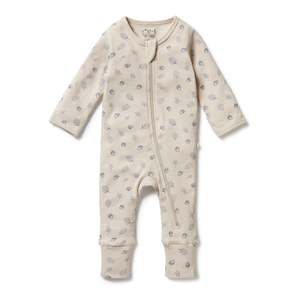 Wilson & Frenchy Falling Oak organic Zipsuit with Feet