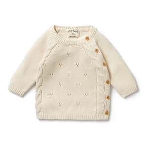 Gift: Wilson & Frenchy Ecru Knitted Pointelle Kimono Cardigan