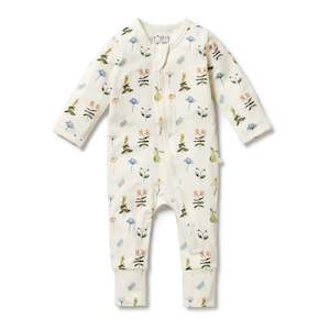 Wilson & Frenchy Petit Garden organic Zipsuit with Feet