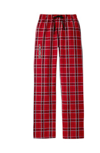 Womens Flannel Plaid Pant red