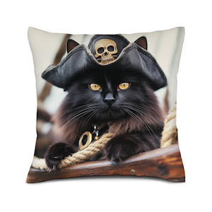 Custom pirate pet pillow cover