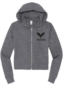 Nevermore womens cut zip hoodie