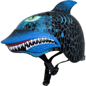 Shark Attack Black/Blue - Child Size Helmet