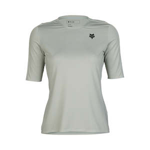 Fox Womens Flexair Ascent Ss Jersey - Grey Vintage