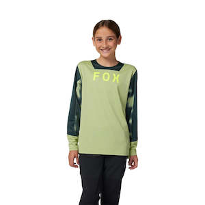 Fox Youth Defend Ls Jersey Race - Pale Green