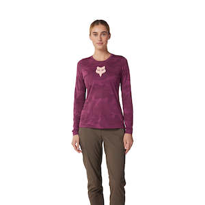 Fox Womens Ranger Tru Dri Ls Jersey - Sangria