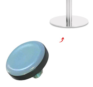 Gecko Short Threaded Table Tip - for disc bases designed for carpet for easy movement