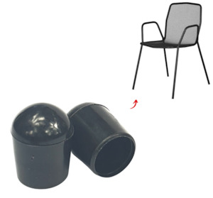 Black Internal External Chair Protection Tips Heavy Duty: Heavy Duty Black Domed Chair Tips