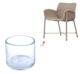 Round Hybrid Silicone Chair Tip long lasting on cement