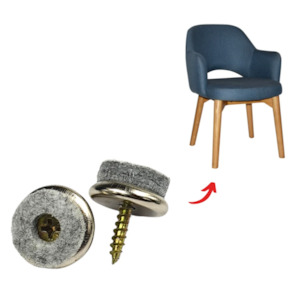 Felt Chair Protection Tips: Felt Screw-in Chair Tip Glides