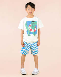 Rock Your Kid Blue Checker Shorts