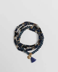 Stella and Gemma Bracelet Set of 4 Navy