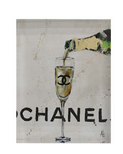 Art Acrylic Block Chanel Champagne