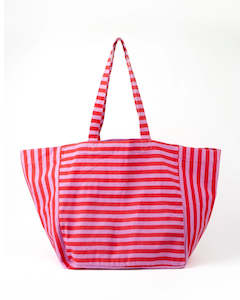 Stella and Gemma Shopper Bag Pink Stripe