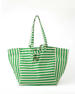 Stella and Gemma Shopper Bag Mint Stripe