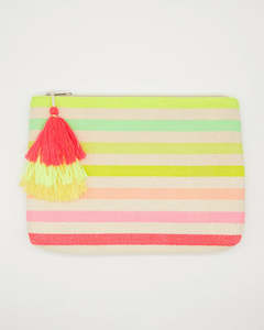 Gift: Stella and Gemma Large Pouch Coloured Stripes with Tassle