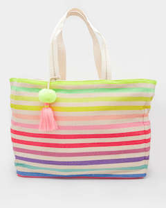 Stella and Gemma Shopper Coloured Stripes and Tassle