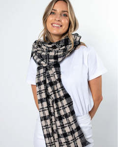 Gift: Stella and Gemma Scarf Criss Cross Black and White