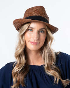 Stella and Gemma Fedora Hat with Black Ribbon