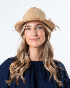 Stella and Gemma Fedora Hat Natural Raffia Bow