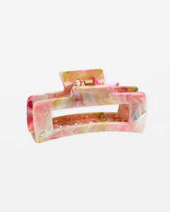 Stella and Gemma Hair Claw Oblong Marble Pink