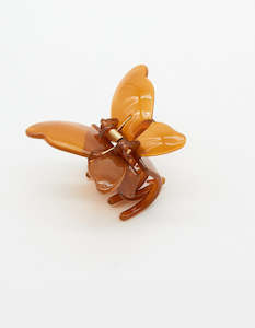 Stella and Gemma Hair Grip Butterfly Trans Brown