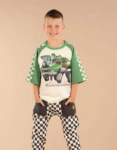 Gift: Rock Your Kid Green Machine 3/4 Sleeve T Shirt