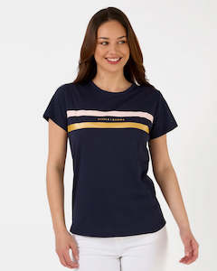 PREORDER - Stella and Gemma Navy Icon Stripe T Shirt DUE END JANUARY