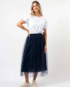 Stella and Gemma Tully Tulle Skirt Navy