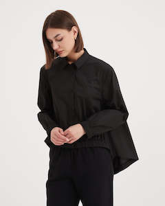 Tirelli Elastic Front Hem Shirt Black