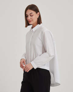 Tirelli Elastic Front Hem Shirt White