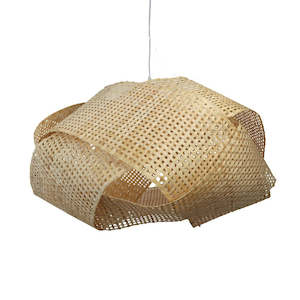 Lamps: Bamboo Ribbon Pendant - Natural