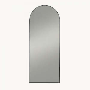 Brookby Tall Iron Framed Arched Mirror