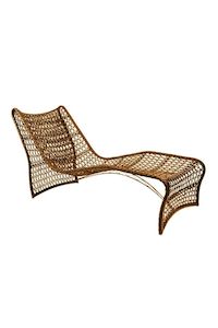 Wave Sun Lounger Dark Natural