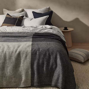 Weave Riverton Charcoal Wool Throw