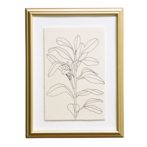 Wall Decor: Botanical Framed Art - Simplicity