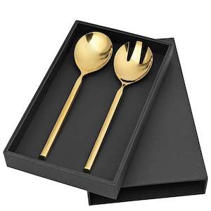 BROSTE Cutlery Tvis Large Salad Server Gold