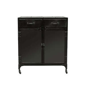 Bank Iron two Drawer Display Cabinet