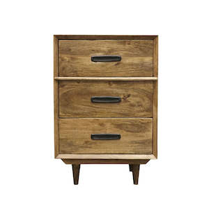 Miley 3 Drawer Bedside